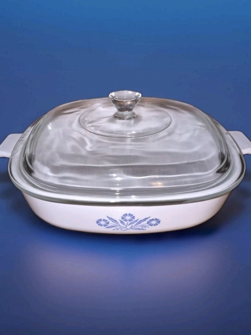 Vintage Corning Ware 1.5 QT Casserole Dish (P-1 1/2-B) Blue Cornflower with Lid